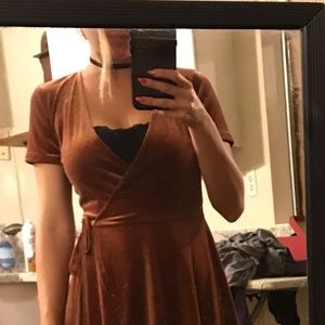 Velvet Wrap Dress